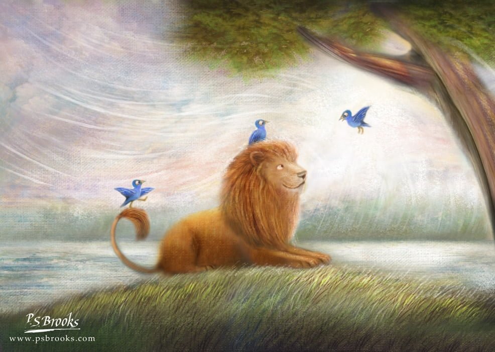 birds and lion - PS Brooks